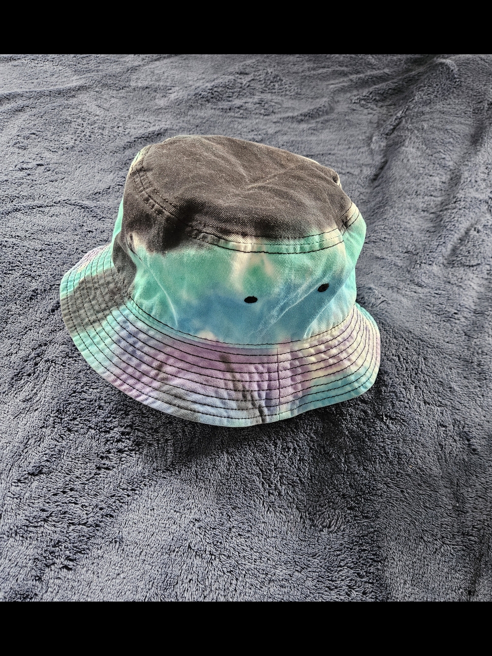 Tie-Dye Bucket Hat - Multicolor Denim